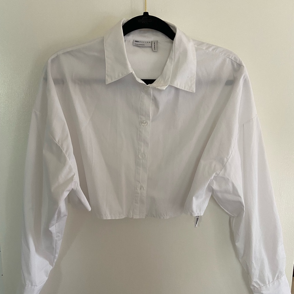 ASOS cropped button down top